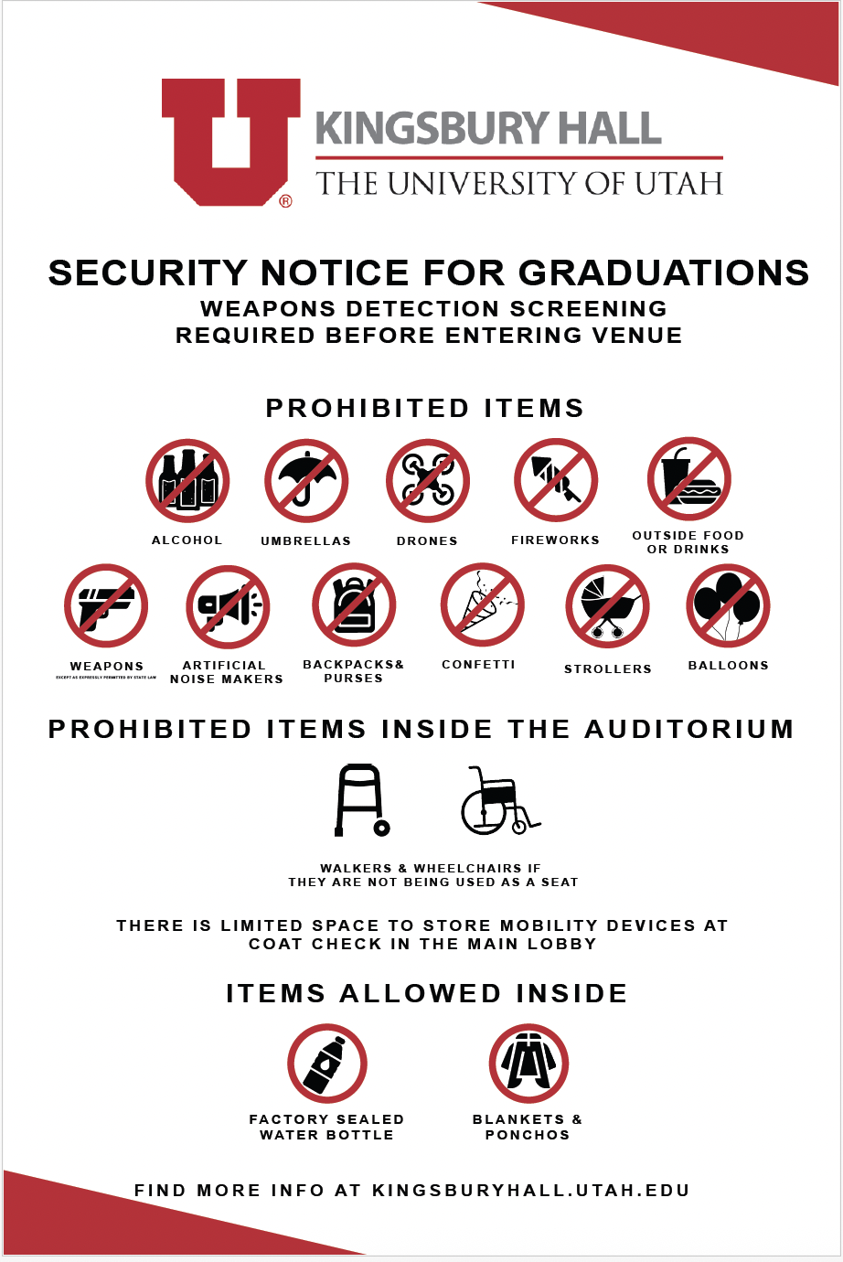 Graphic of prohibited items